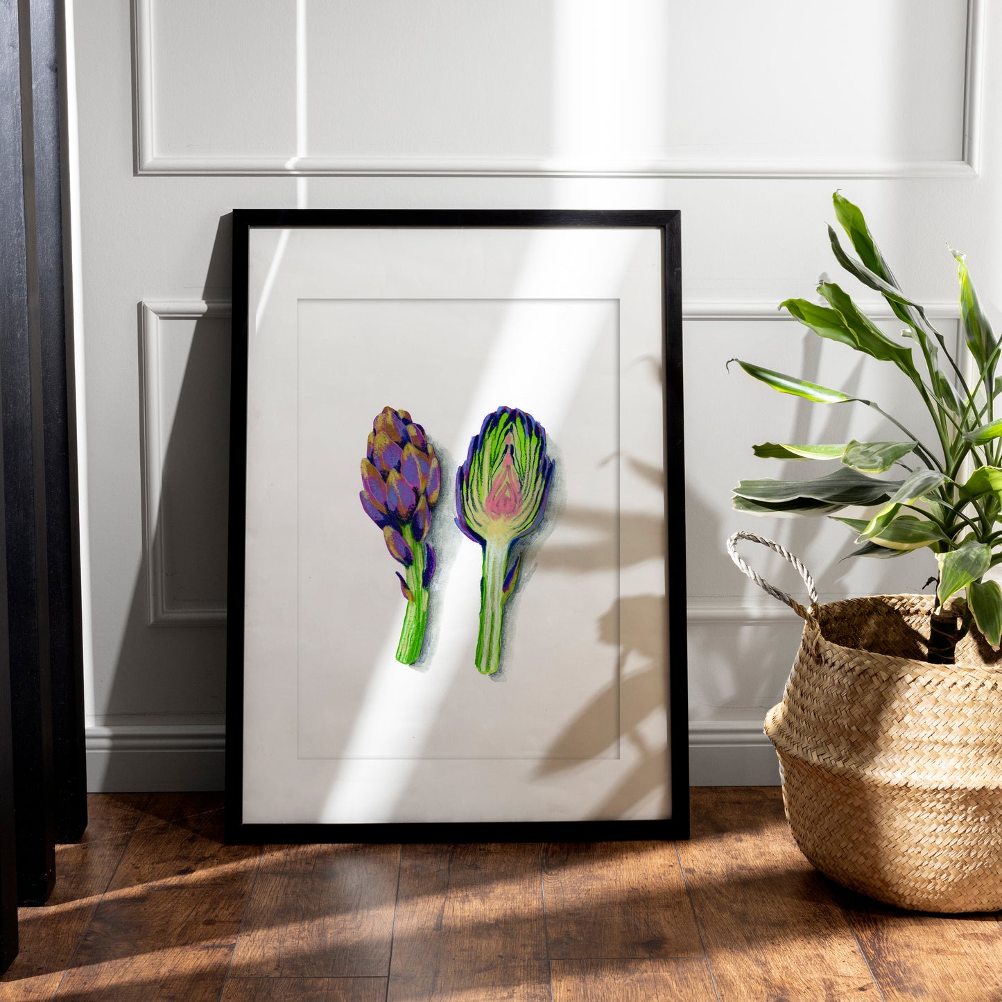 Artichoke Botanical Art Print: Vintage Kitchen Wall Decor