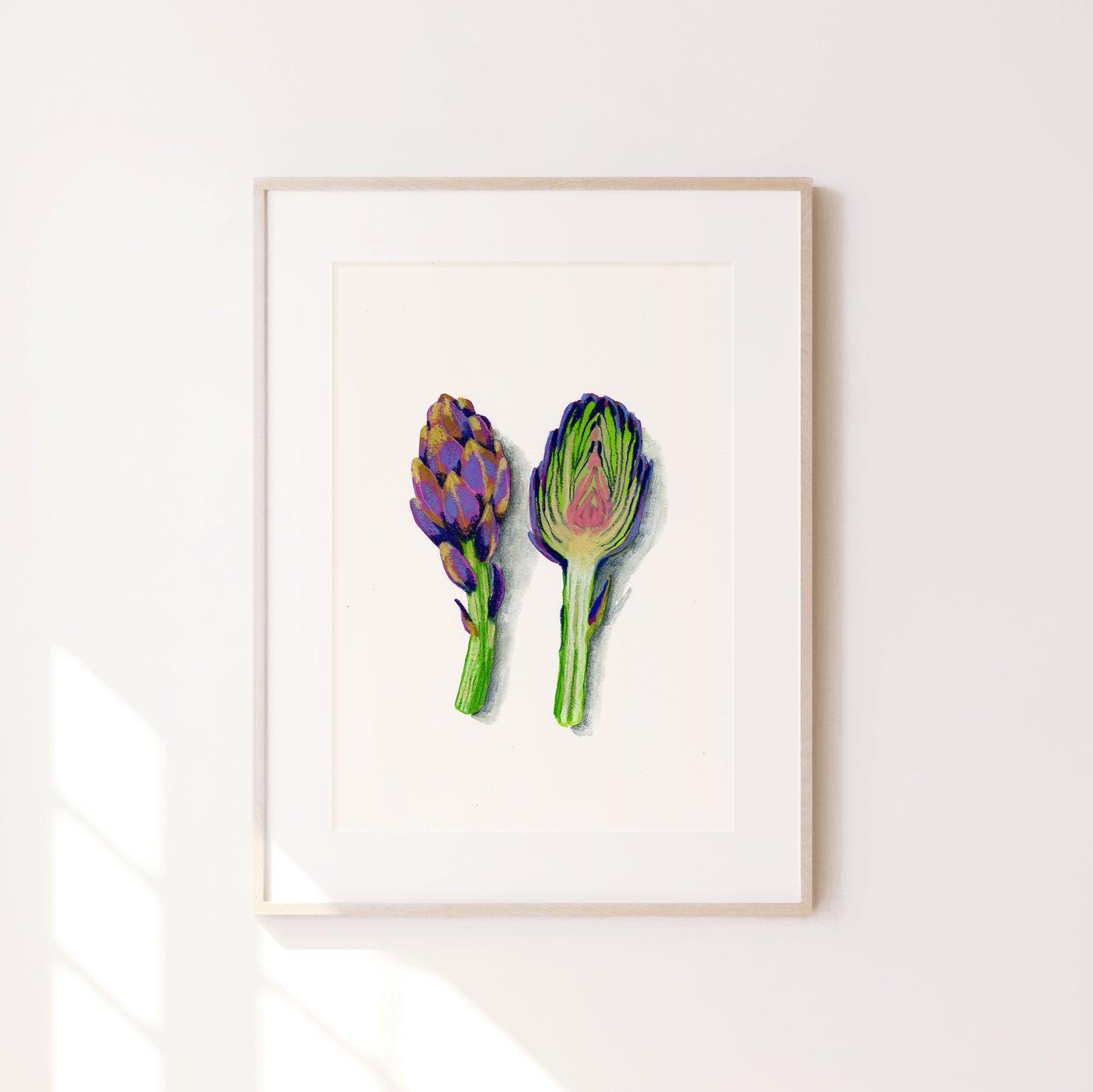 Artichoke Botanical Art Print: Vintage Kitchen Wall Decor